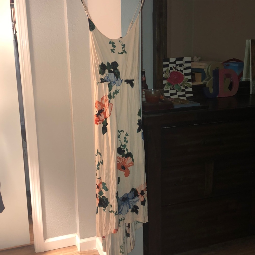 floral high-low dress